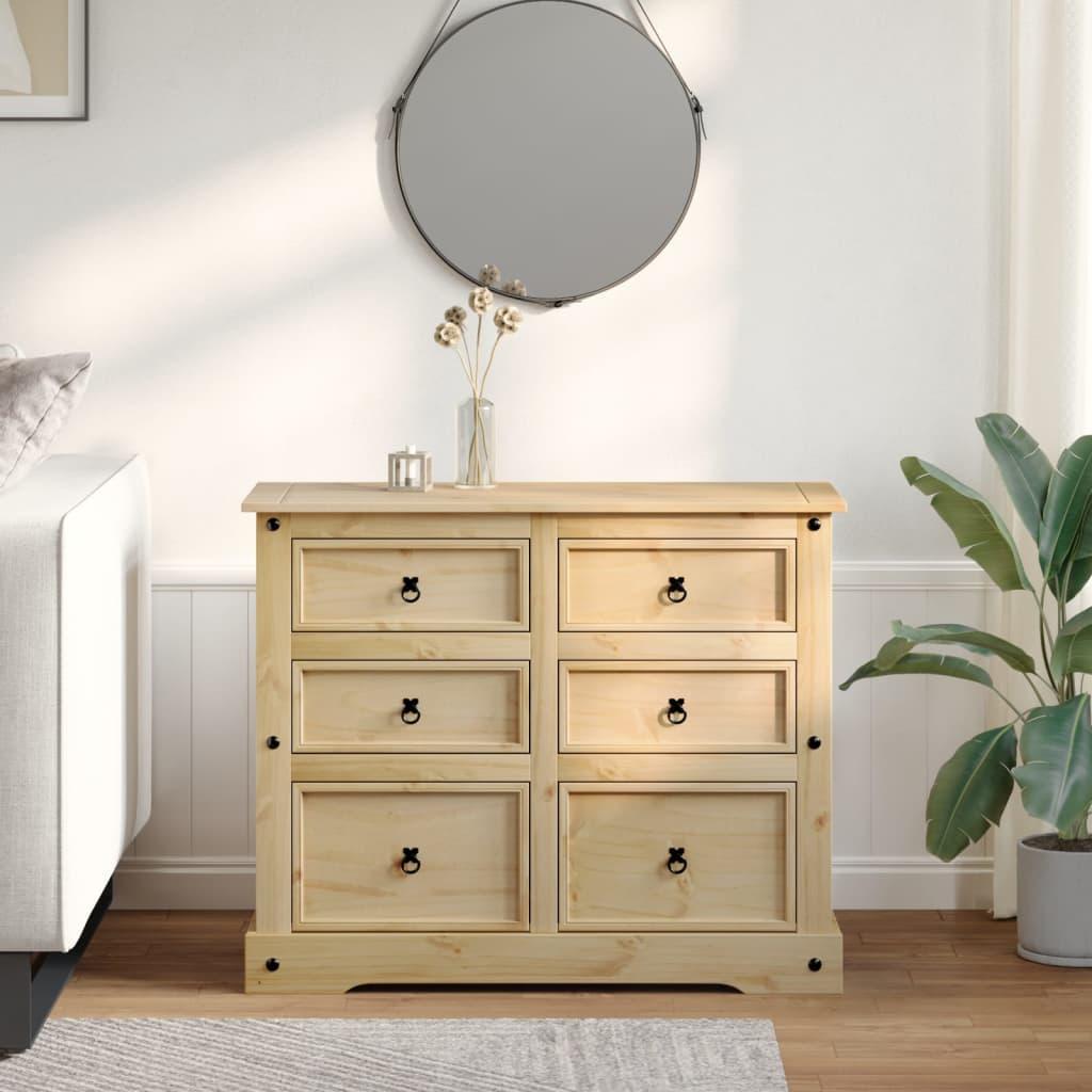 Cómoda cajonera Corona madera maciza de pino
