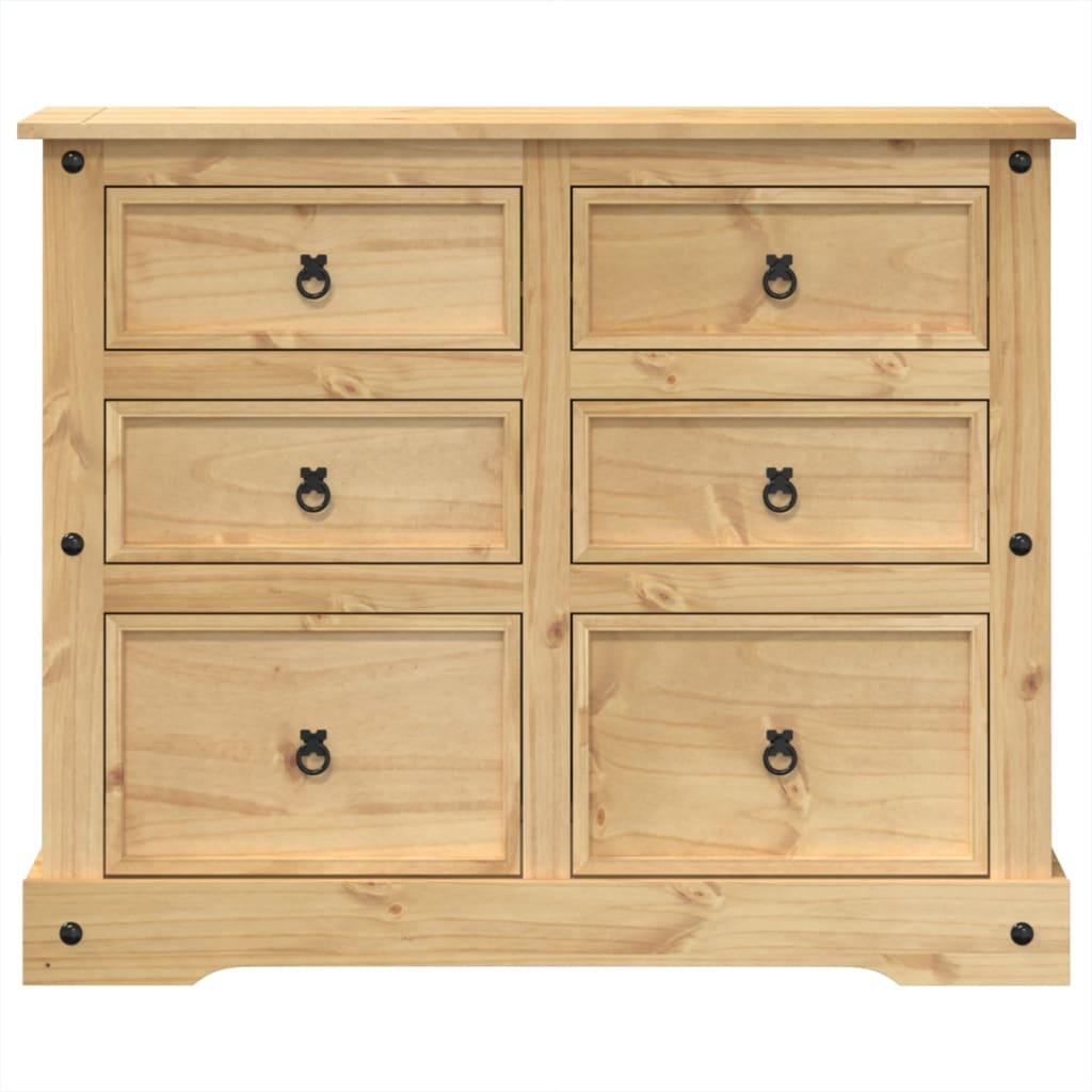 Cómoda cajonera Corona madera maciza de pino