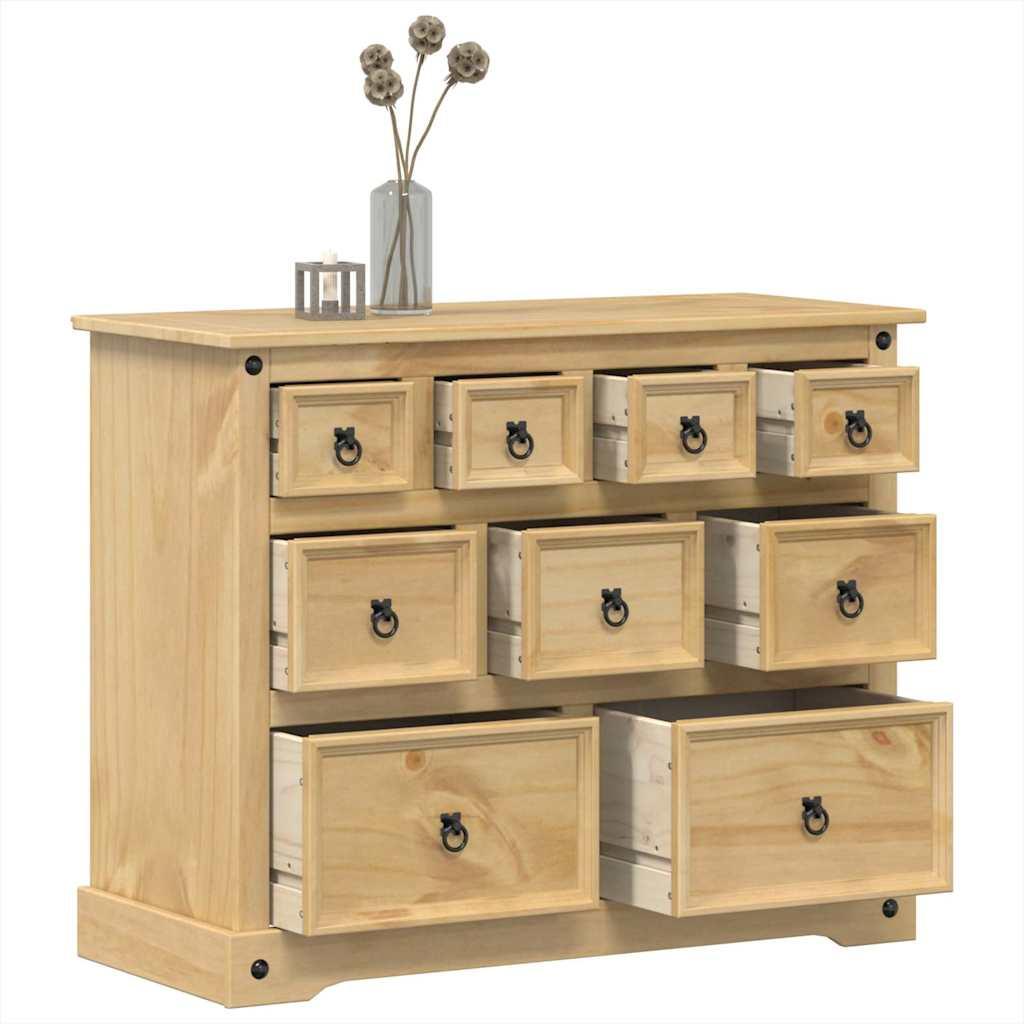 Cómoda cajonera Corona madera maciza de pino