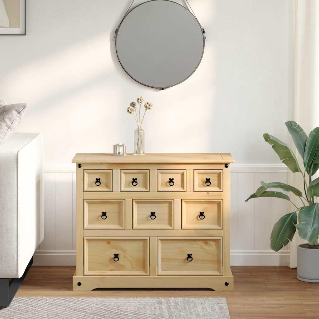 Cómoda cajonera Corona madera maciza de pino