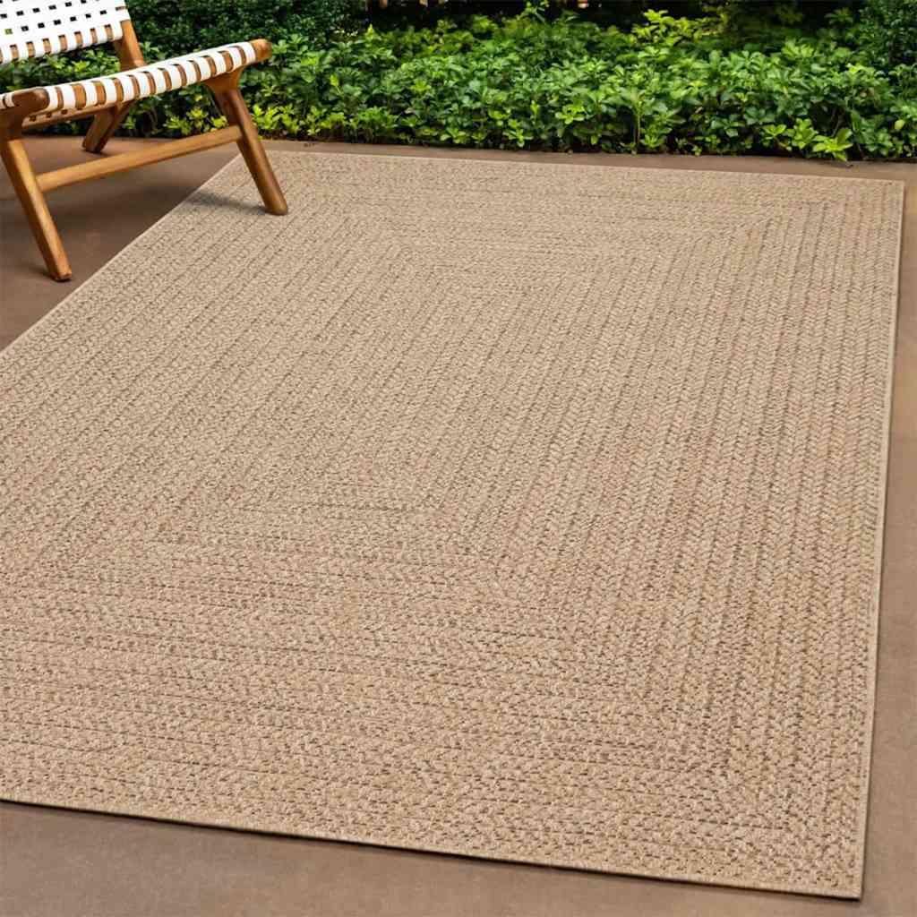Alfombra ZIZUR apariencia de yute interior y exterior 160x230 cm
