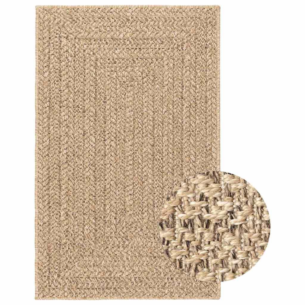 Alfombra ZIZUR apariencia de yute interior y exterior 160x230 cm