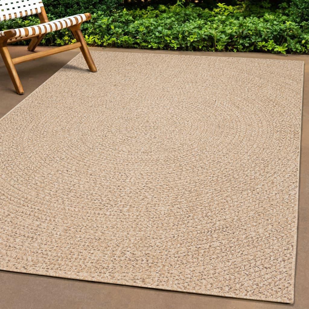 Alfombra ZIZUR apariencia de yute interior y exterior 160x230 cm