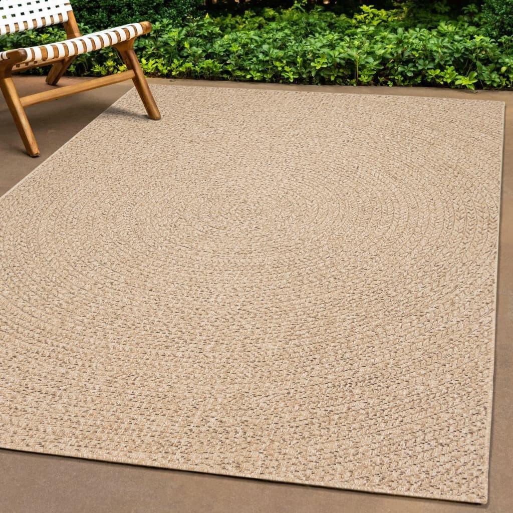 Alfombra ZIZUR apariencia de yute interior y exterior 160x230 cm