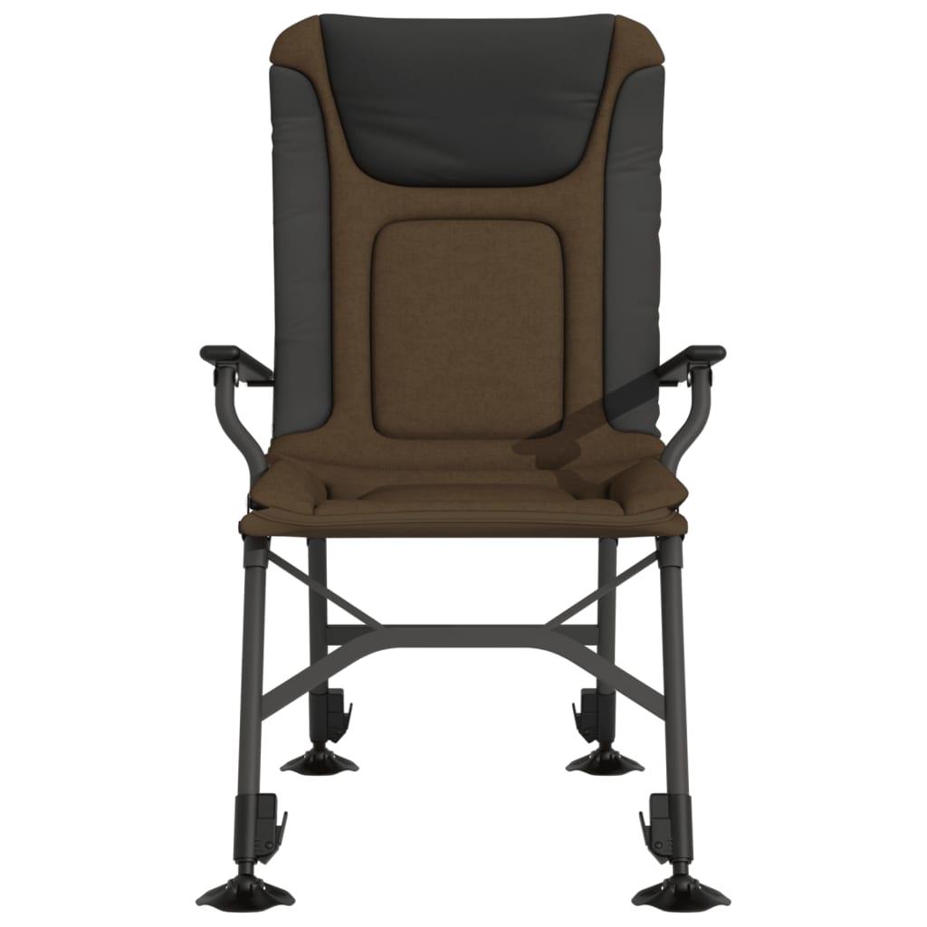 Silla de pesca con reposabrazos plegable taupe