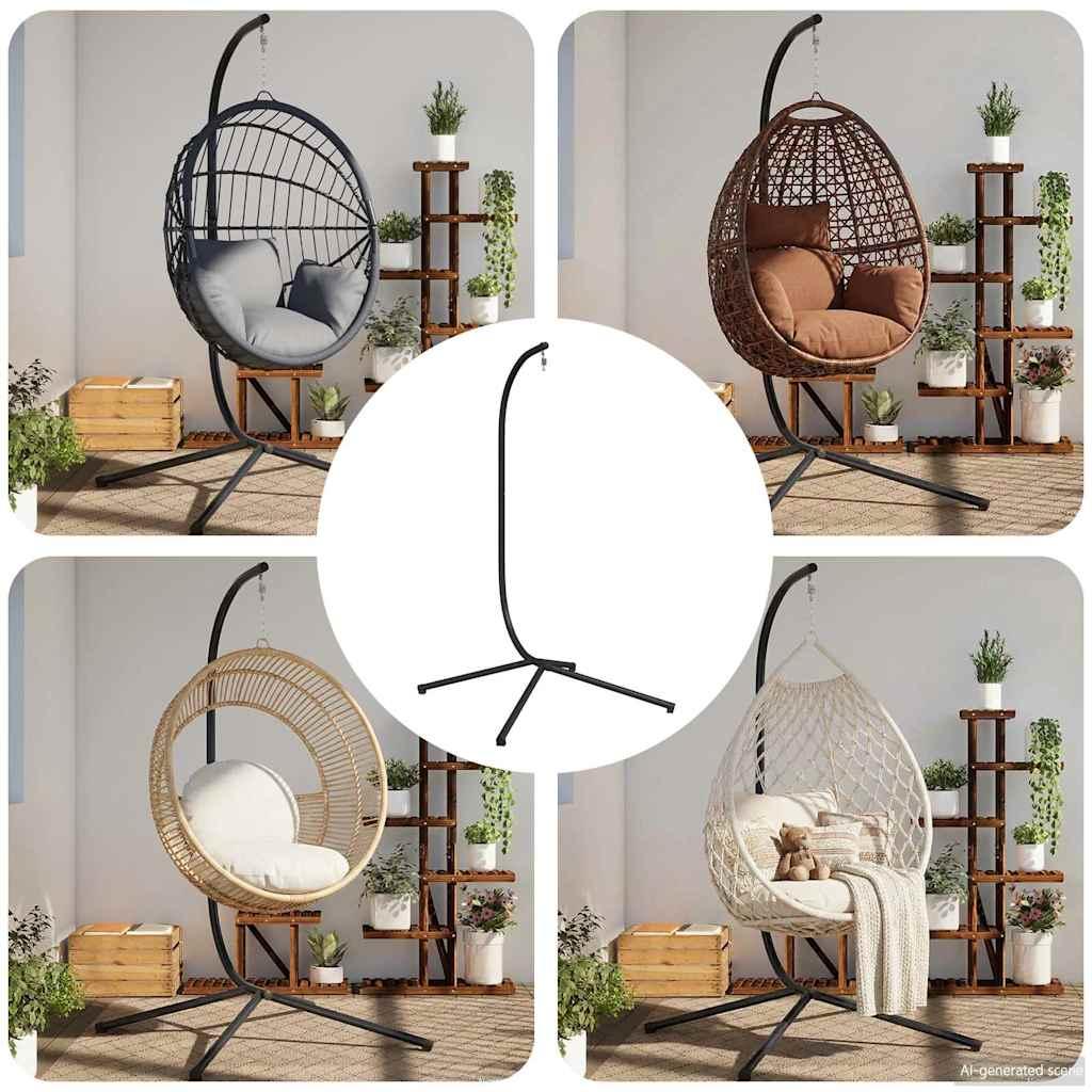 Soporte para Silla Colgante Huevo sin Cesta Antracita Acero