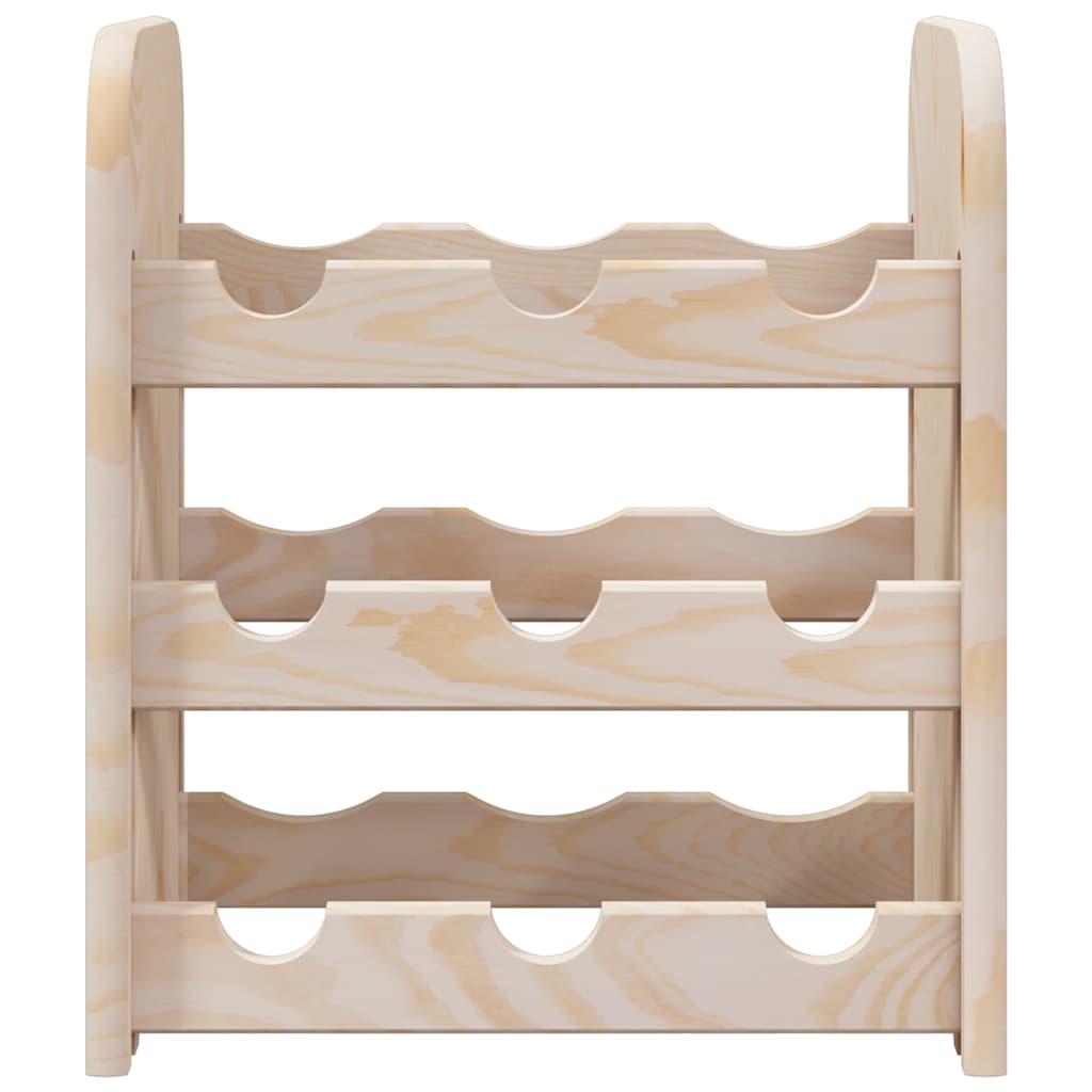 Botellero madera maciza de pino blanco 23x34x61 cm
