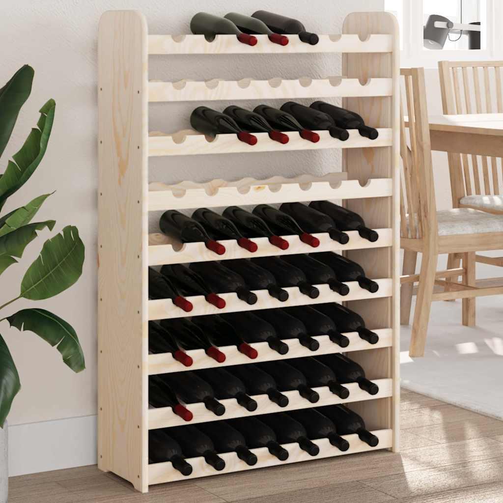 Botellero madera maciza de pino blanco 23x34x61 cm