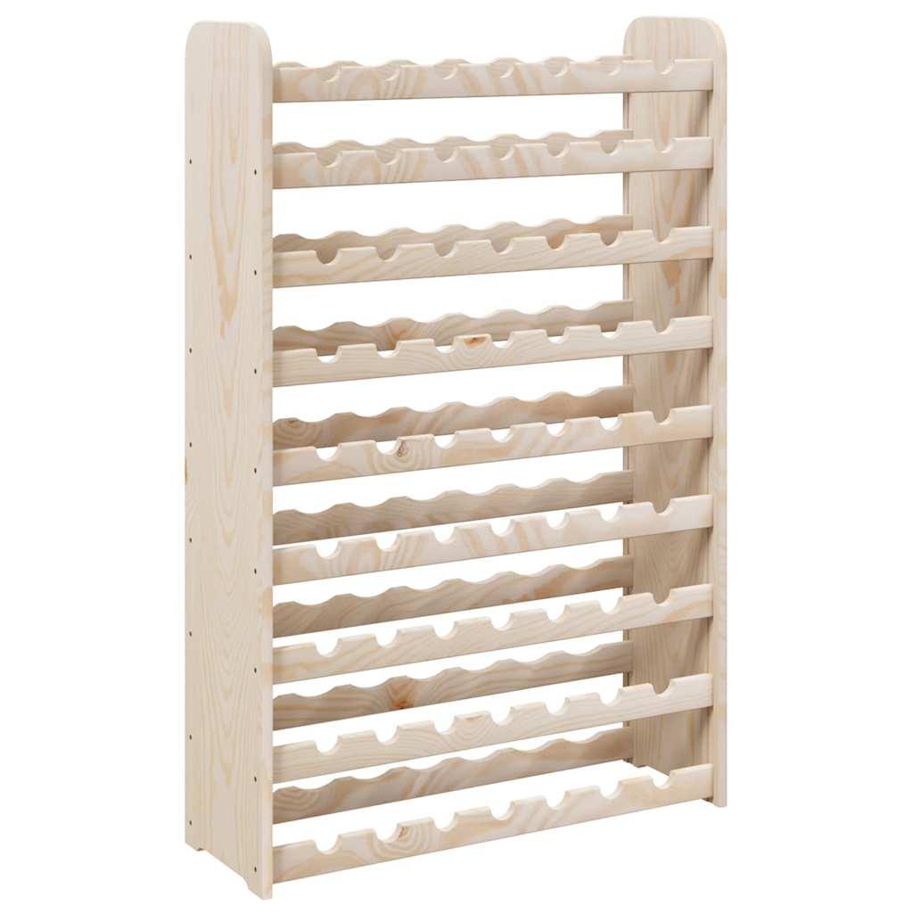 Botellero madera maciza de pino blanco 23x34x61 cm