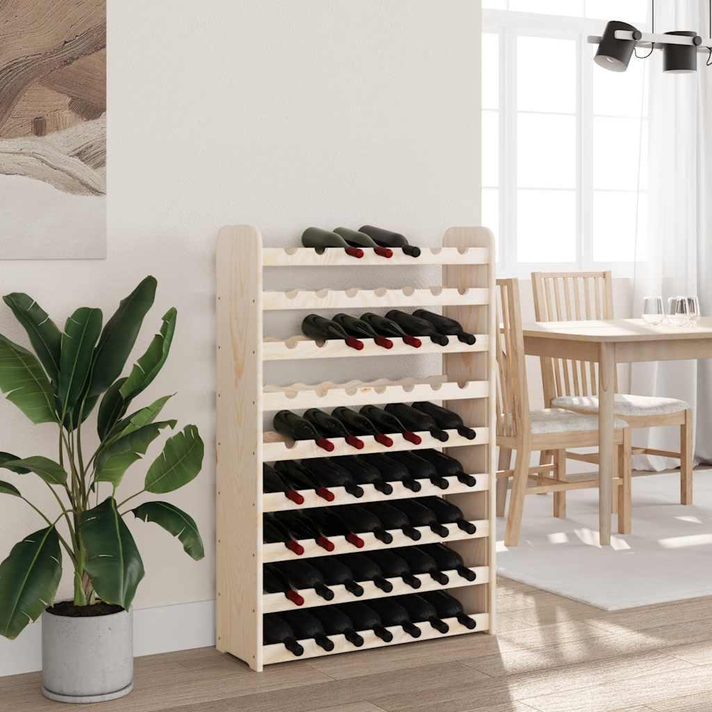 Botellero madera maciza de pino blanco 23x34x61 cm