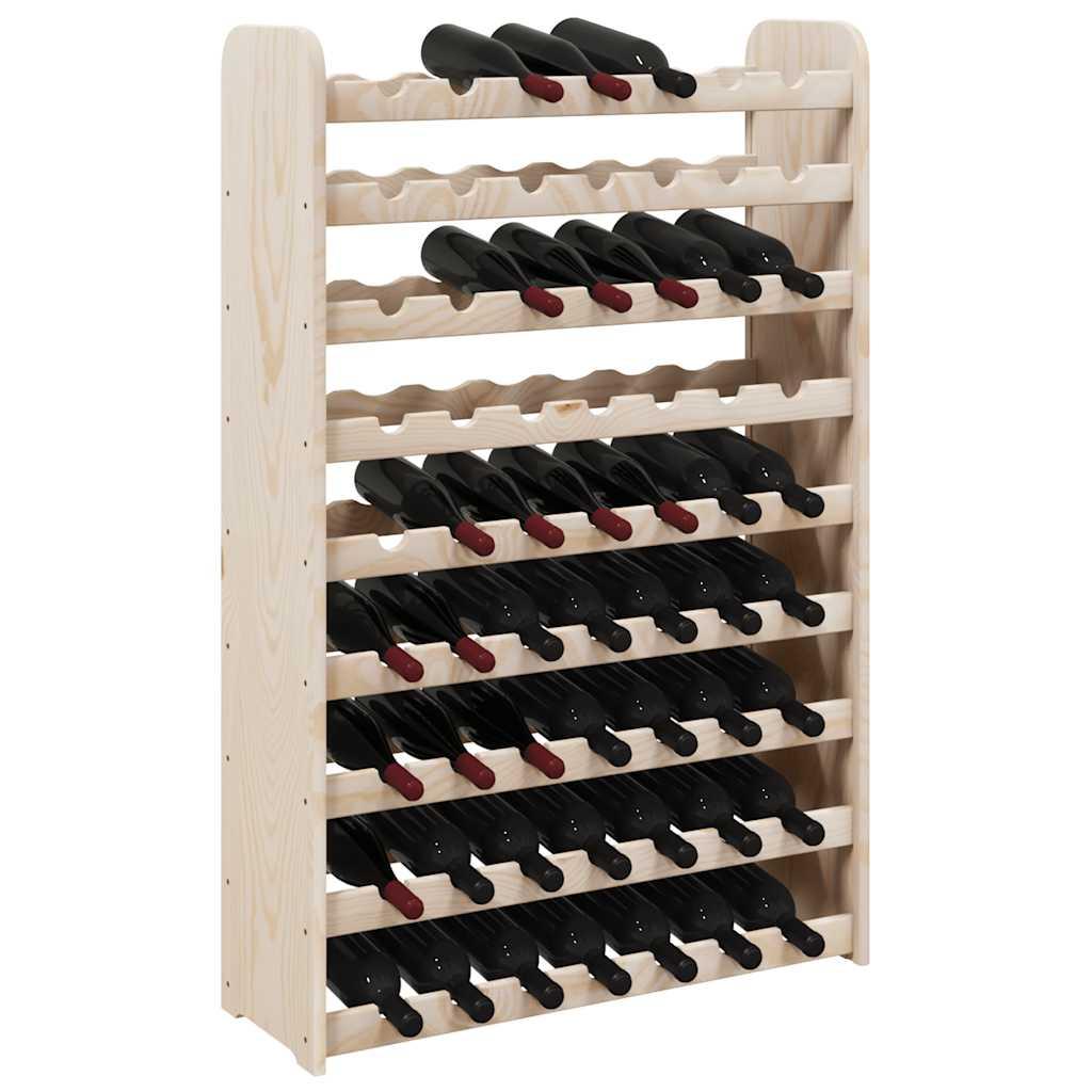 Botellero madera maciza de pino blanco 23x34x61 cm