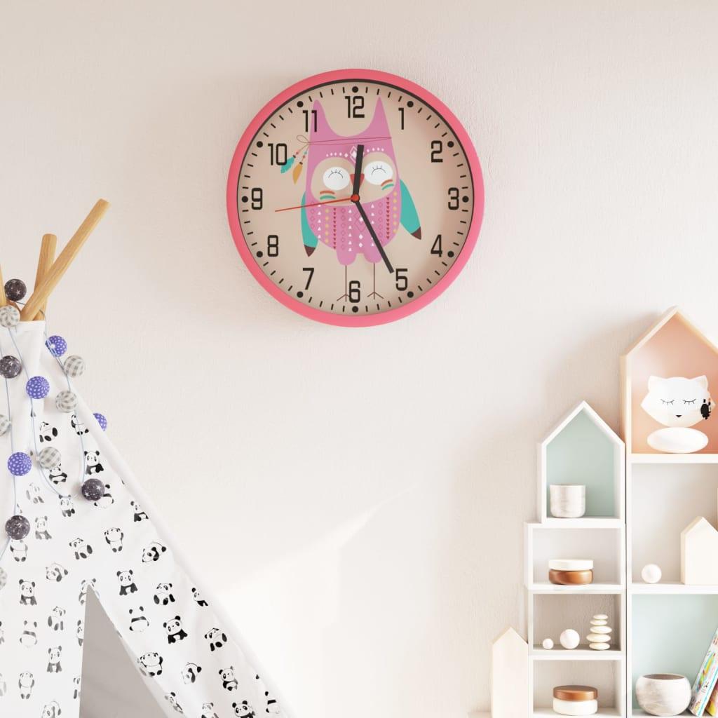 Reloj de pared poliestireno y cristal Ø25,5 cm