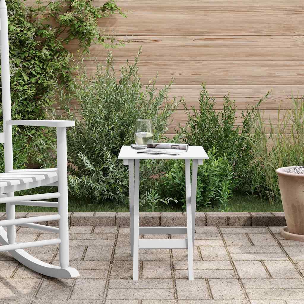 Mesa auxiliar plegable madera maciza de álamo blanca