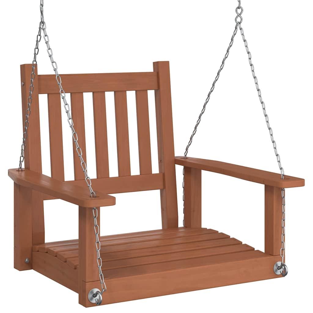 Silla columpio jardín con cadenas de metal madera abeto