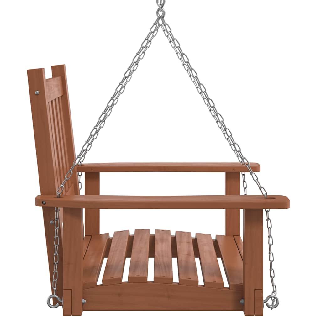 Silla columpio jardín con cadenas de metal madera abeto