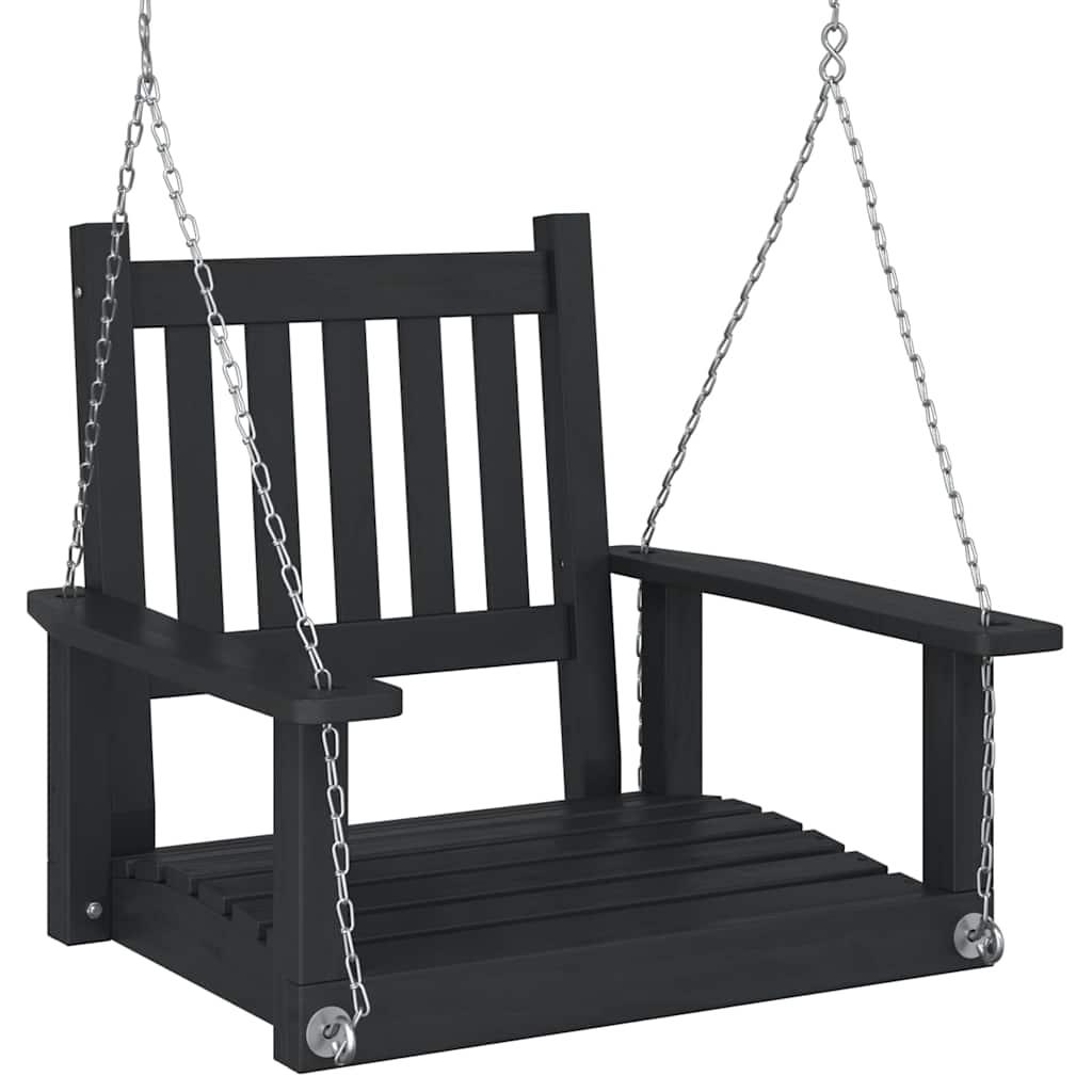 Silla columpio jardín con cadenas de metal madera abeto