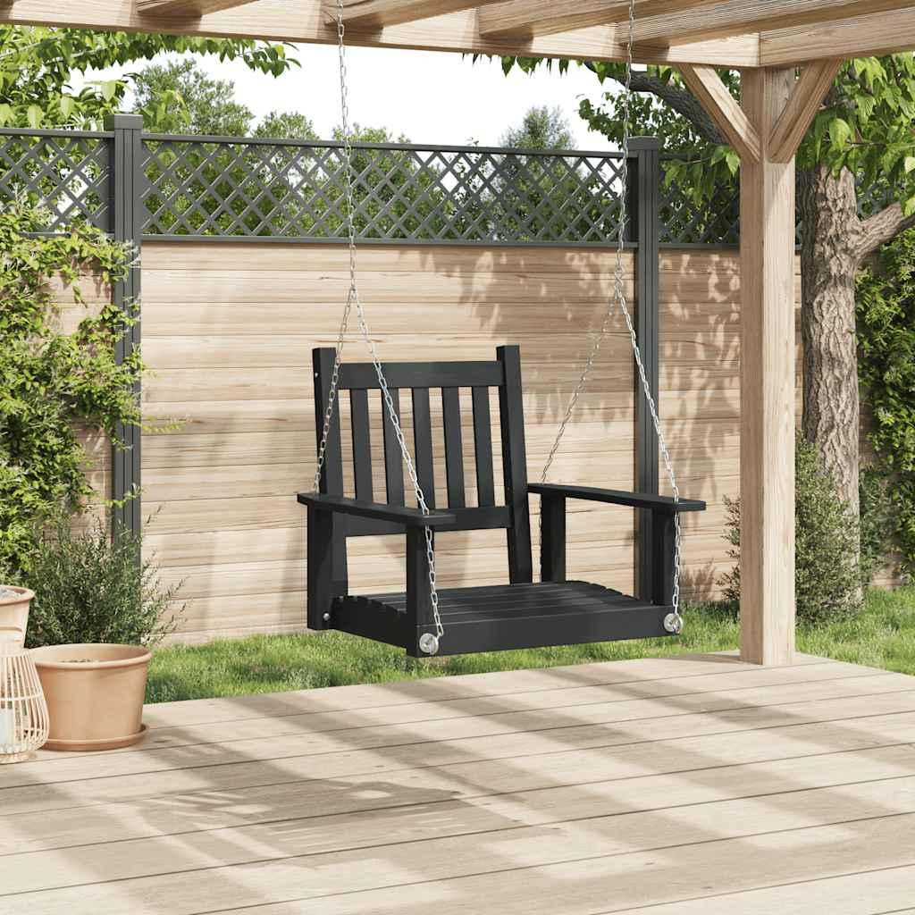 Silla columpio jardín con cadenas de metal madera abeto