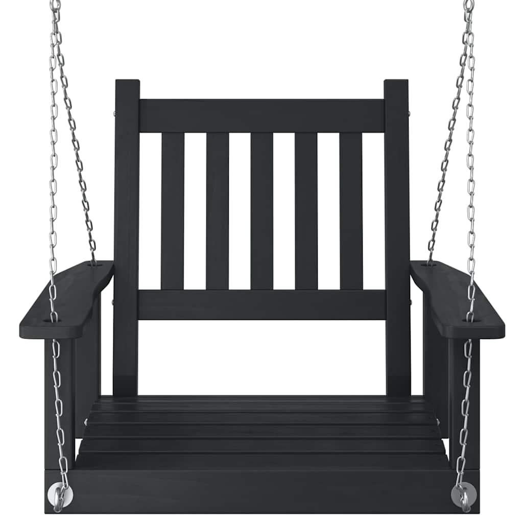 Silla columpio jardín con cadenas de metal madera abeto