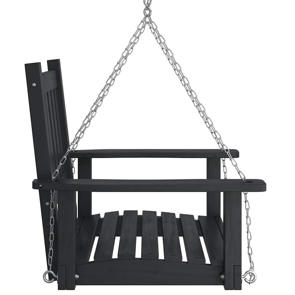 Silla columpio jardín con cadenas de metal madera abeto