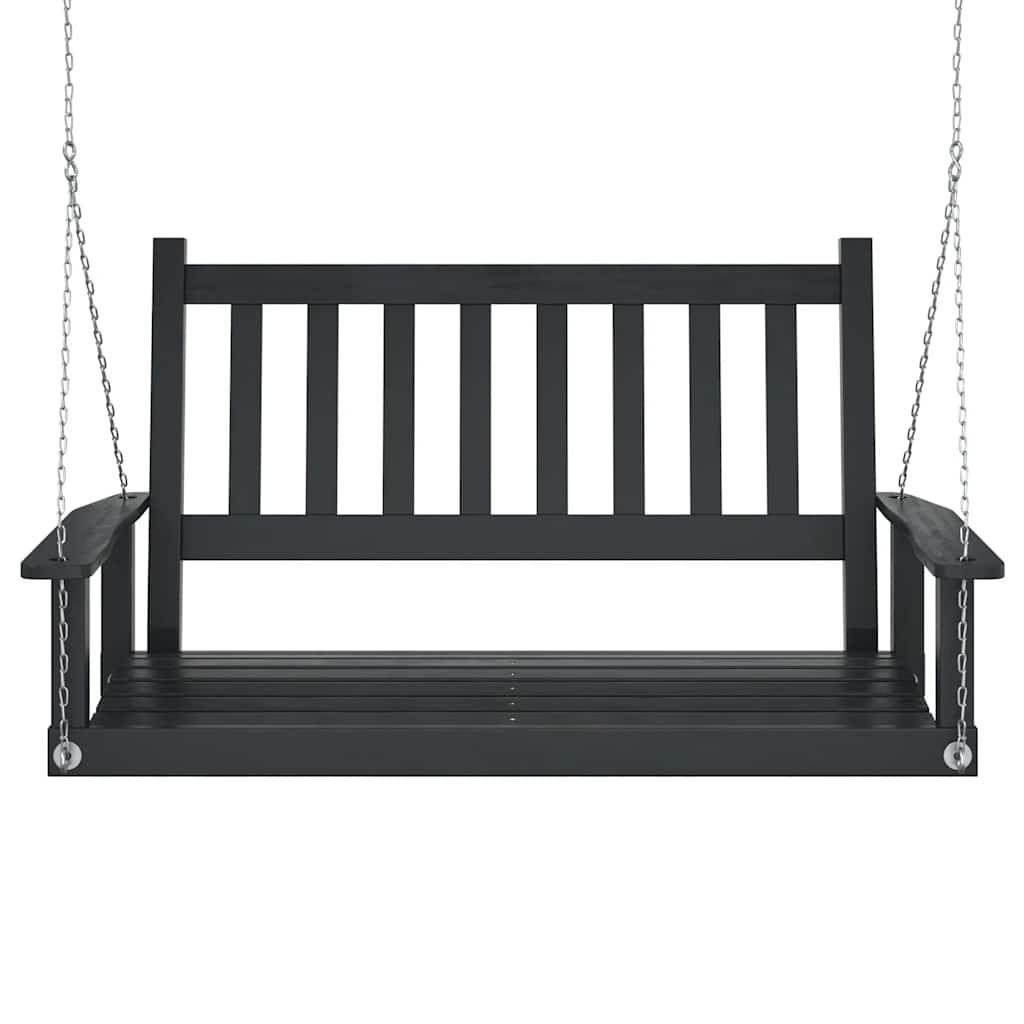 Banco columpio jardín con cadenas de metal madera abeto marrón