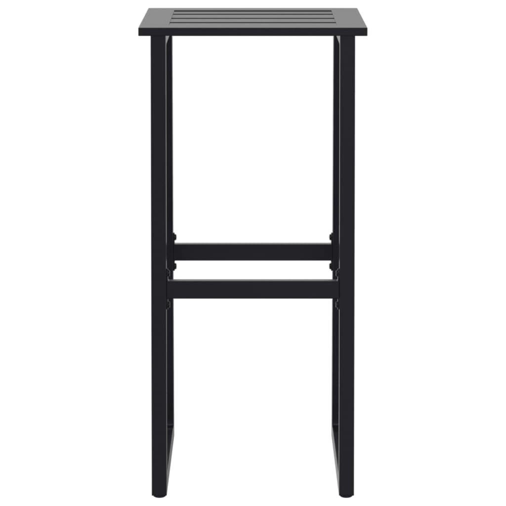 Taburetes de bar 2 unidades acero negro 38x38x80 cm