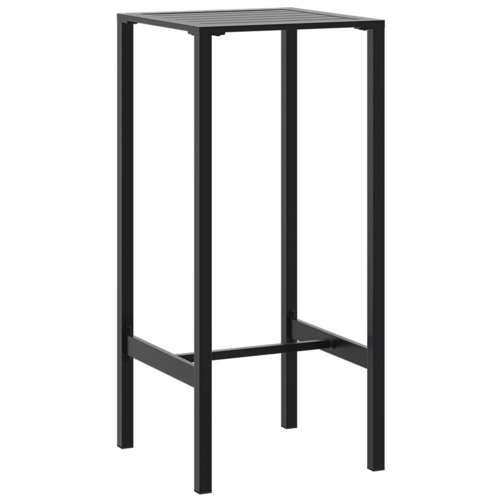 Mesa alta de bar acero recubrimiento polvo negro 100x100x110 cm