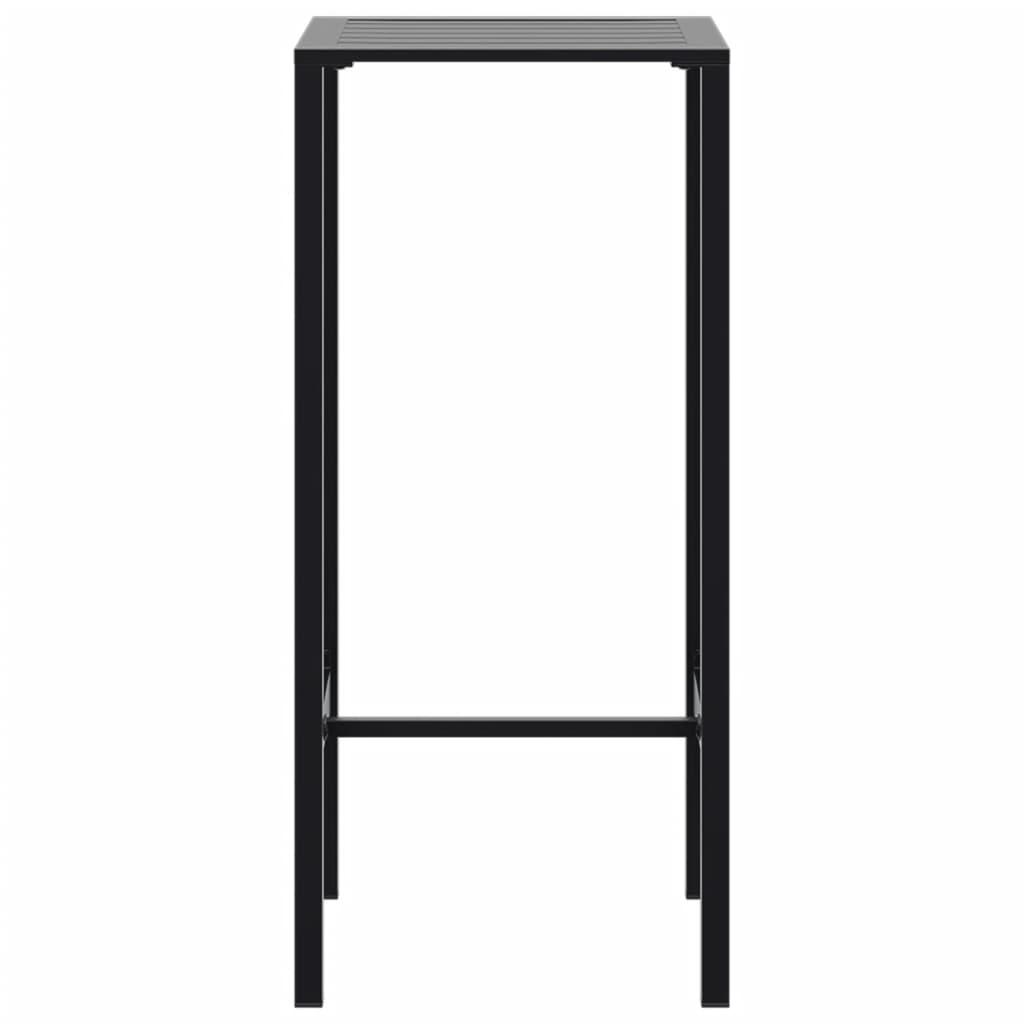 Mesa alta de bar acero recubrimiento polvo negro 100x100x110 cm
