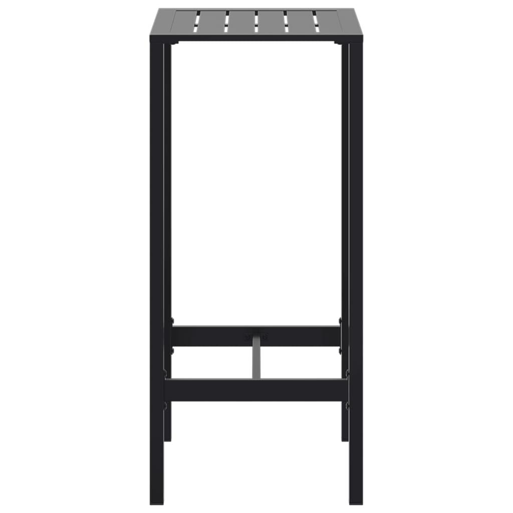 Mesa alta de bar acero recubrimiento polvo negro 100x100x110 cm