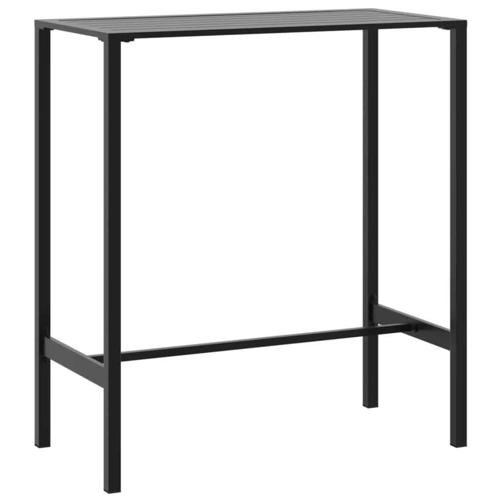 Mesa alta de bar acero recubrimiento polvo negro 100x100x110 cm