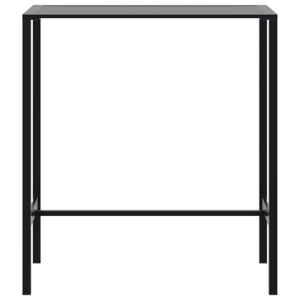 Mesa alta de bar acero recubrimiento polvo negro 100x100x110 cm