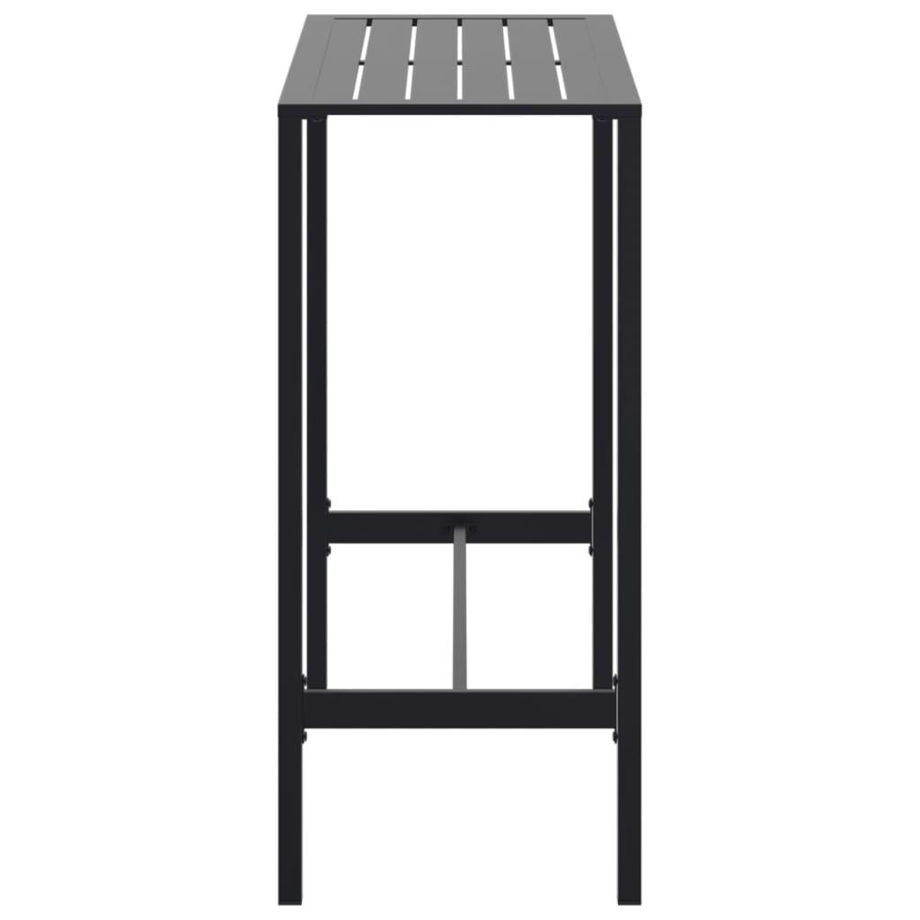 Mesa alta de bar acero recubrimiento polvo negro 100x100x110 cm