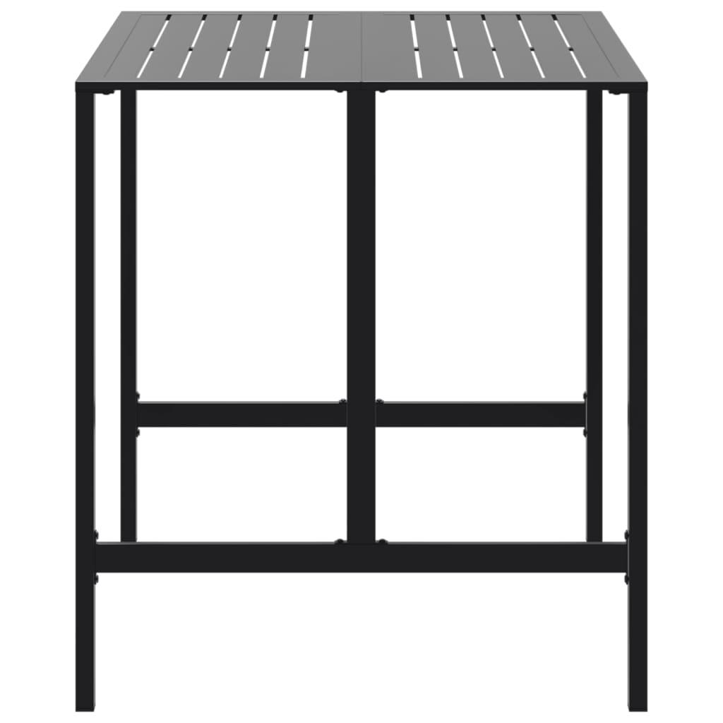Mesa alta de bar acero recubrimiento polvo negro 100x100x110 cm