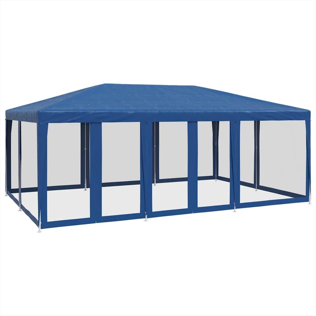 Carpa para fiestas 10 paredes de malla HDPE gris antracita 6x4m