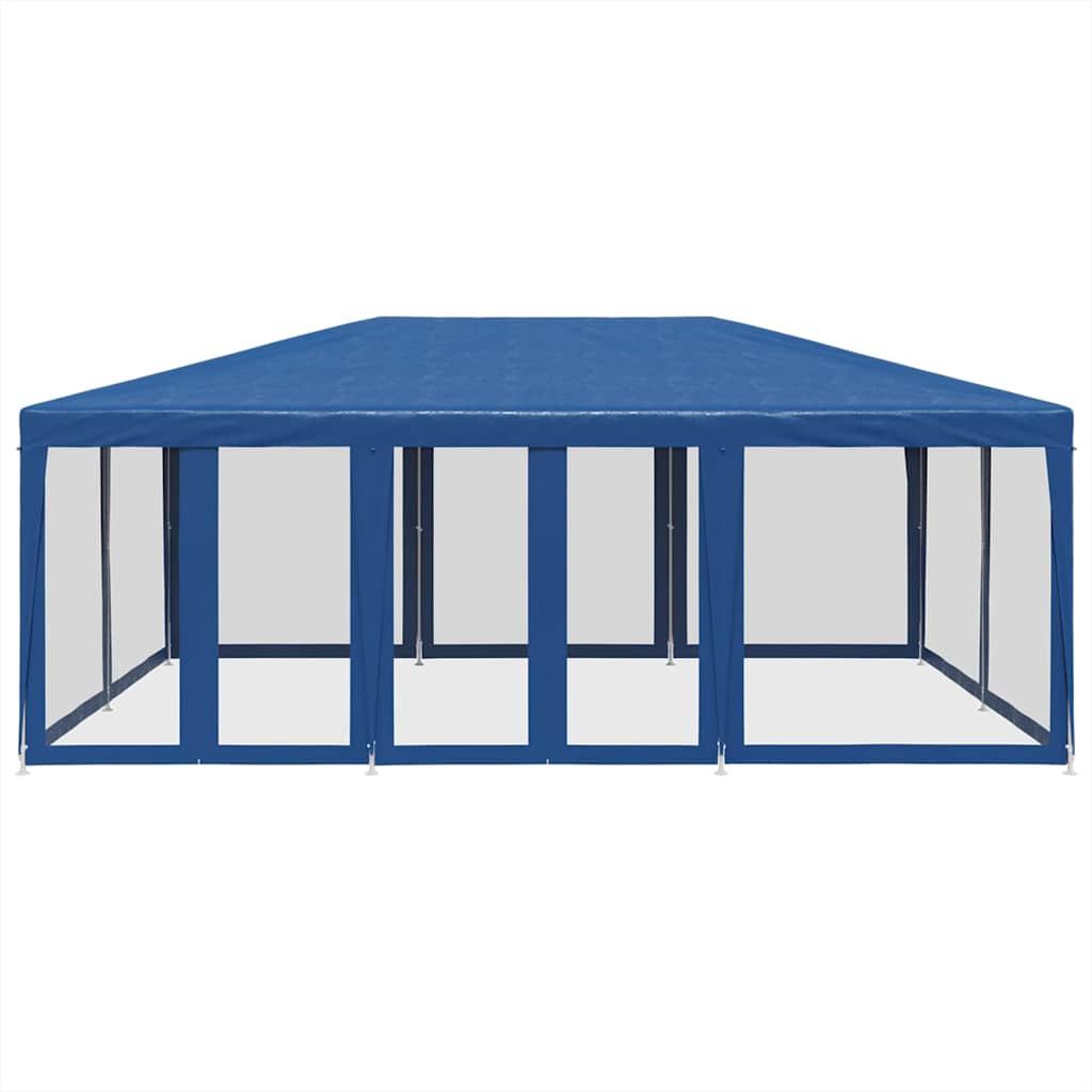 Carpa para fiestas 10 paredes de malla HDPE gris antracita 6x4m