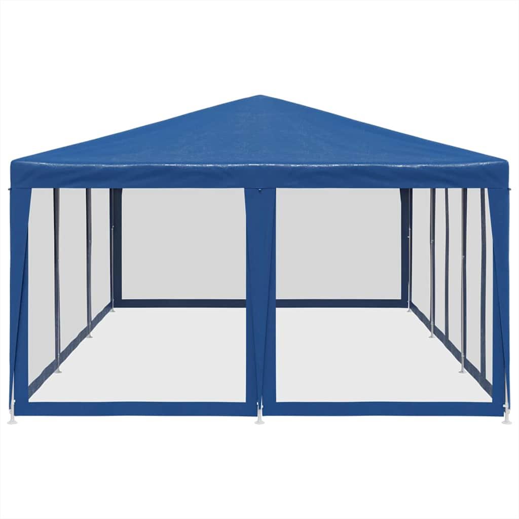 Carpa para fiestas 10 paredes de malla HDPE gris antracita 6x4m