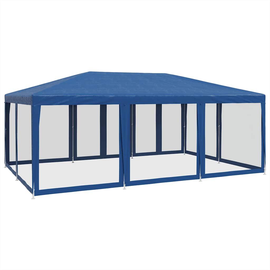 Carpa para fiestas 10 paredes de malla HDPE gris antracita 6x4m