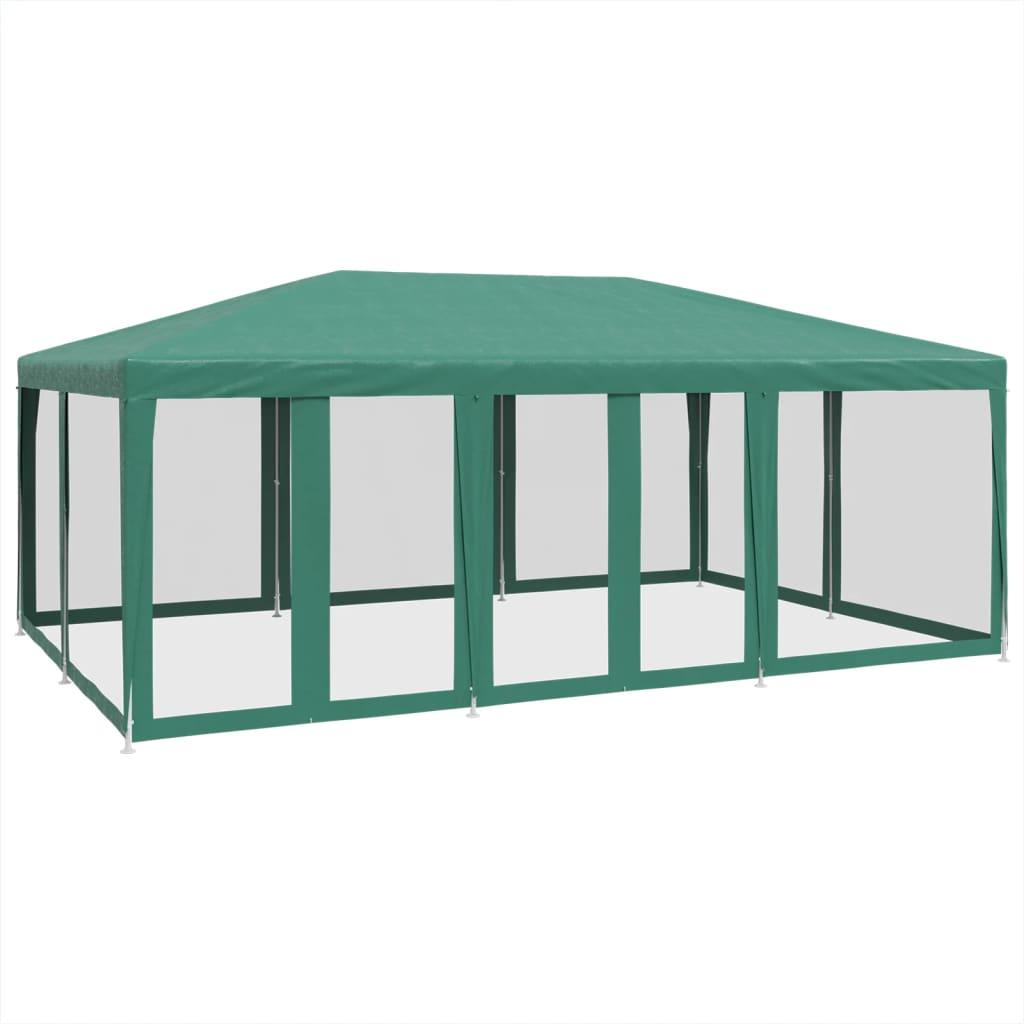 Carpa para fiestas 10 paredes de malla HDPE gris antracita 6x4m