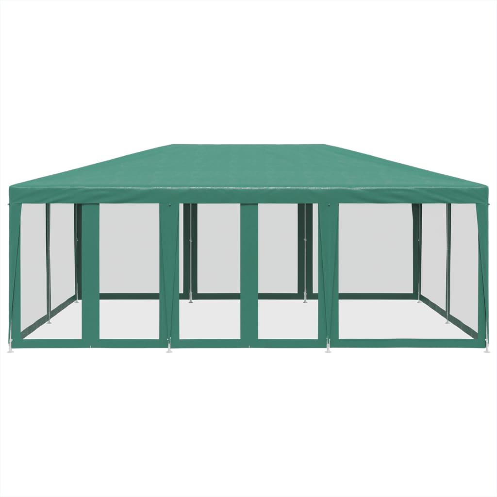Carpa para fiestas 10 paredes de malla HDPE gris antracita 6x4m