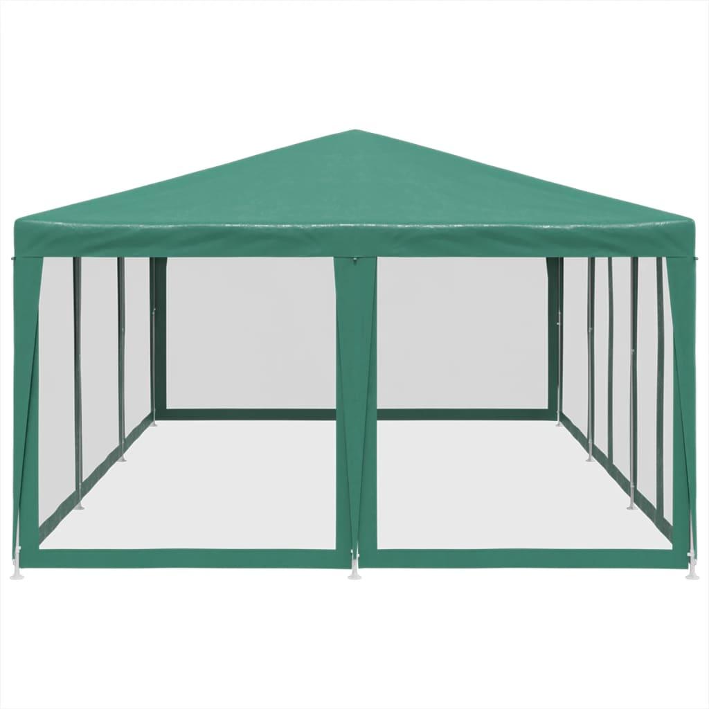 Carpa para fiestas 10 paredes de malla HDPE gris antracita 6x4m