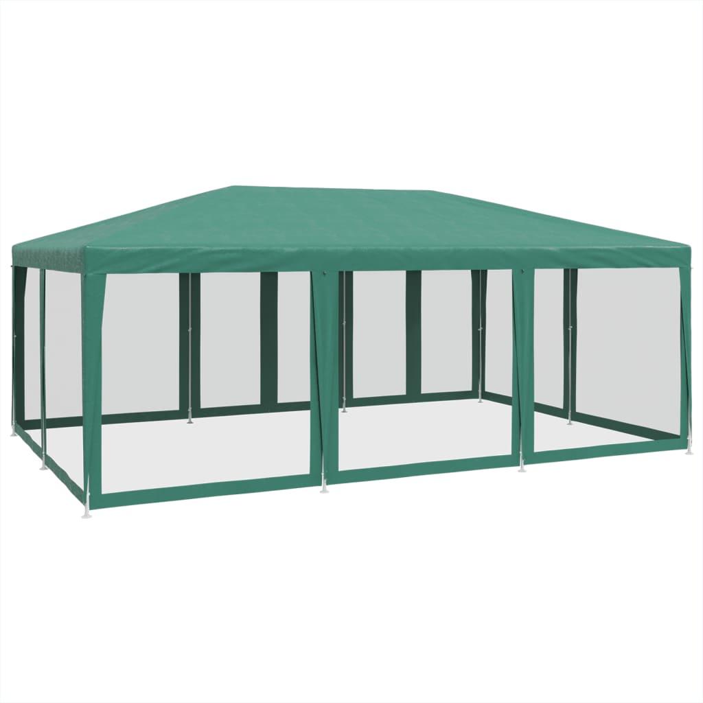 Carpa para fiestas 10 paredes de malla HDPE gris antracita 6x4m
