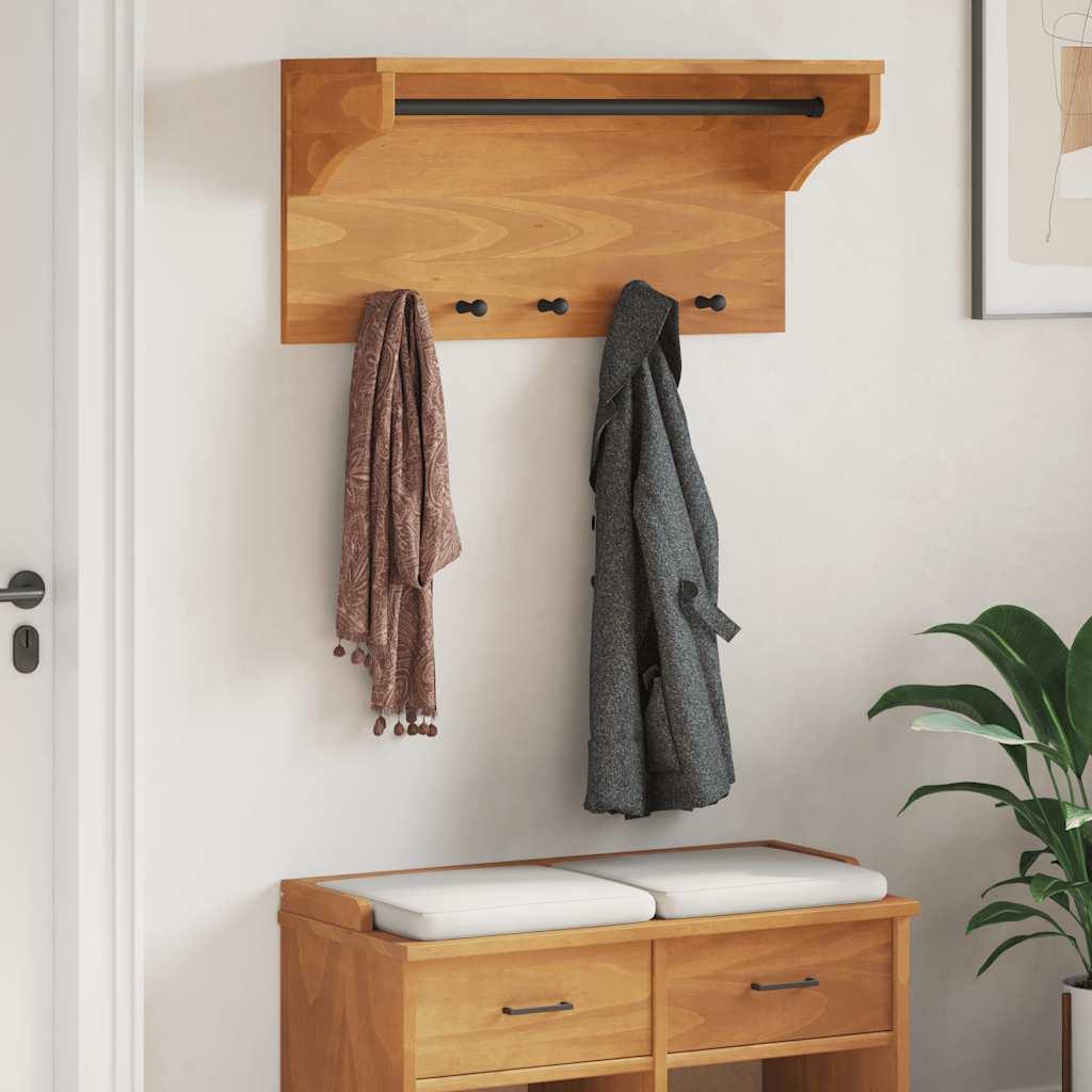 Perchero de pared SANDNES madera maciza pino blanco 43x30x42cm