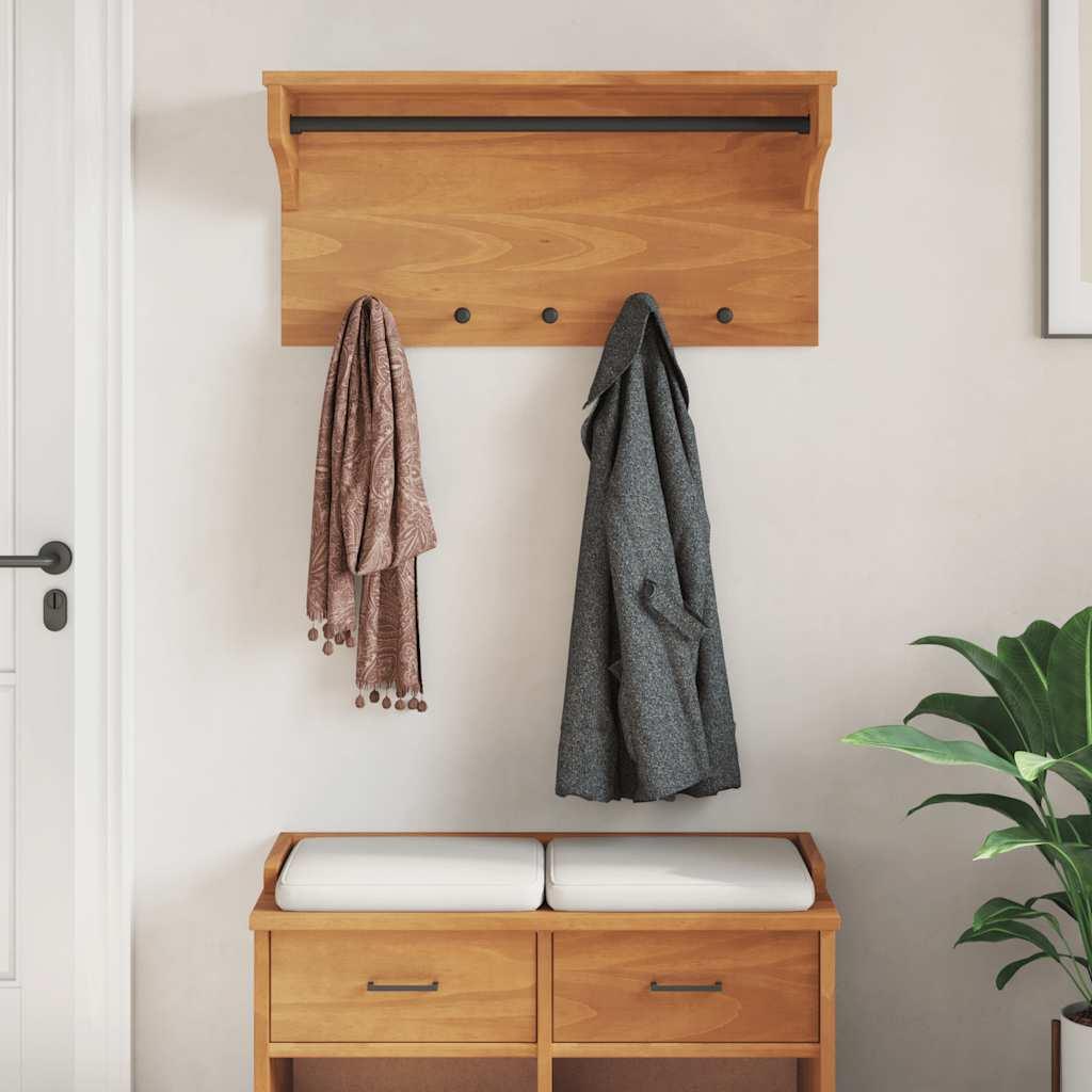 Perchero de pared SANDNES madera maciza pino blanco 43x30x42cm