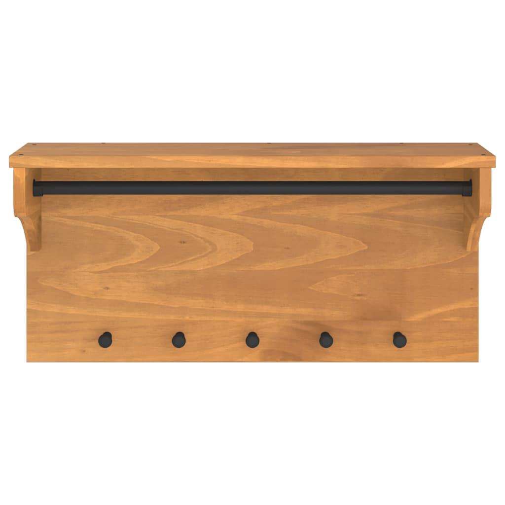 Perchero de pared SANDNES madera maciza pino blanco 43x30x42cm