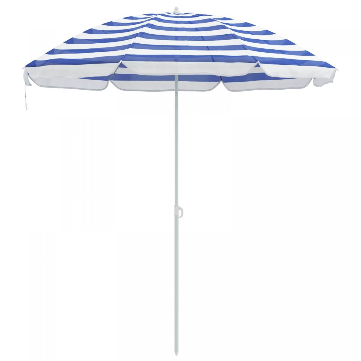 Sombrilla de jardín 240 cm Poliéster 170T Azul y Blanco