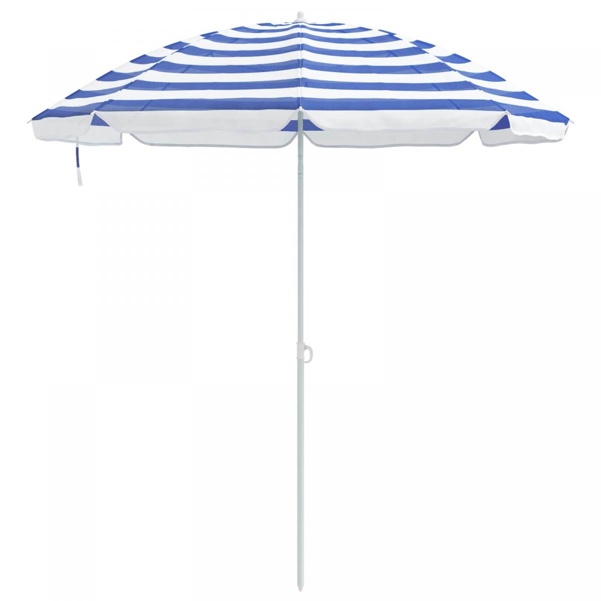 Sombrilla de jardín 240 cm Poliéster 170T Azul y Blanco