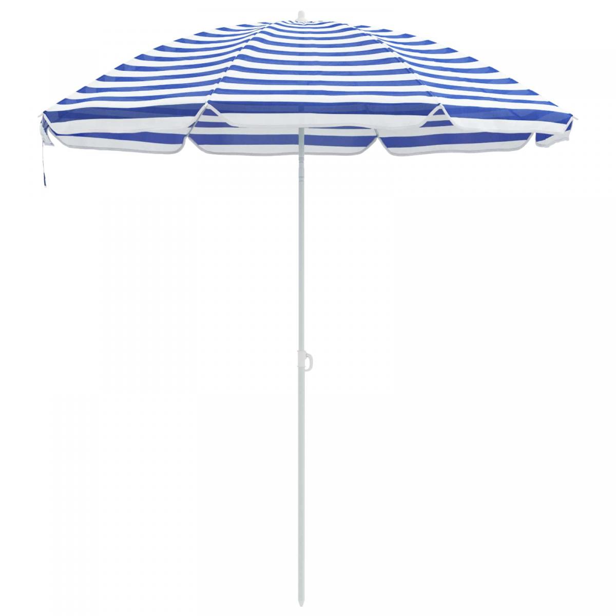 Sombrilla de jardín 240 cm Poliéster 170T Azul y Blanco