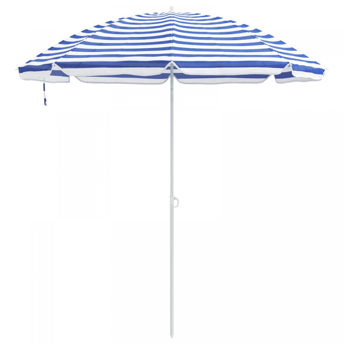 Sombrilla de jardín 240 cm Poliéster 170T Azul y Blanco