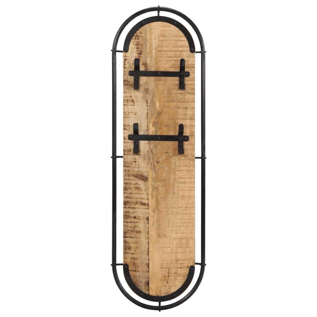 Percheros de pared 4 ganchos 2 uds madera maciza mango rugosa