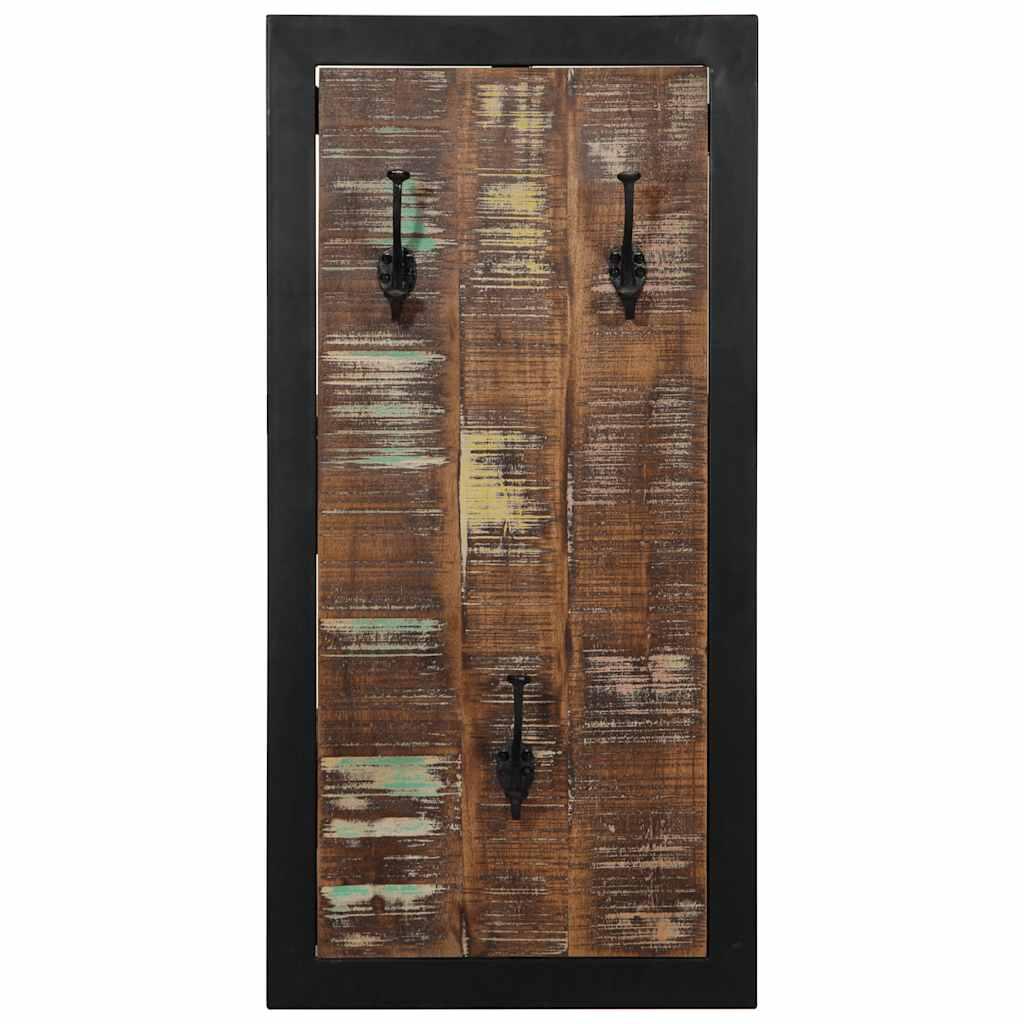 Perchero multicolor madera maciza reciclada 80x35x35 cm