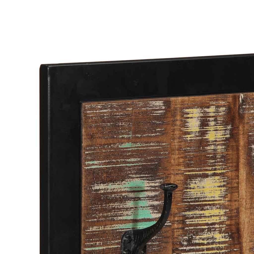 Perchero multicolor madera maciza reciclada 80x35x35 cm